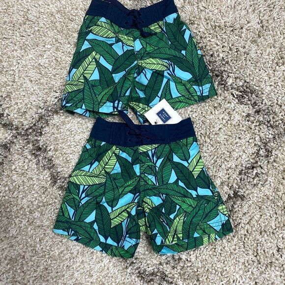 Janie and Jack Tropical Swimming Trunks Bundle (2) Size 0-3 Months NWT - Picture 2 of 5